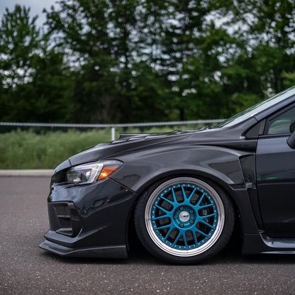 JDMuscle [15-21 WRX/STI] Carbon Fiber Hood V2 w/ Heat Extract - Evergreen Kings