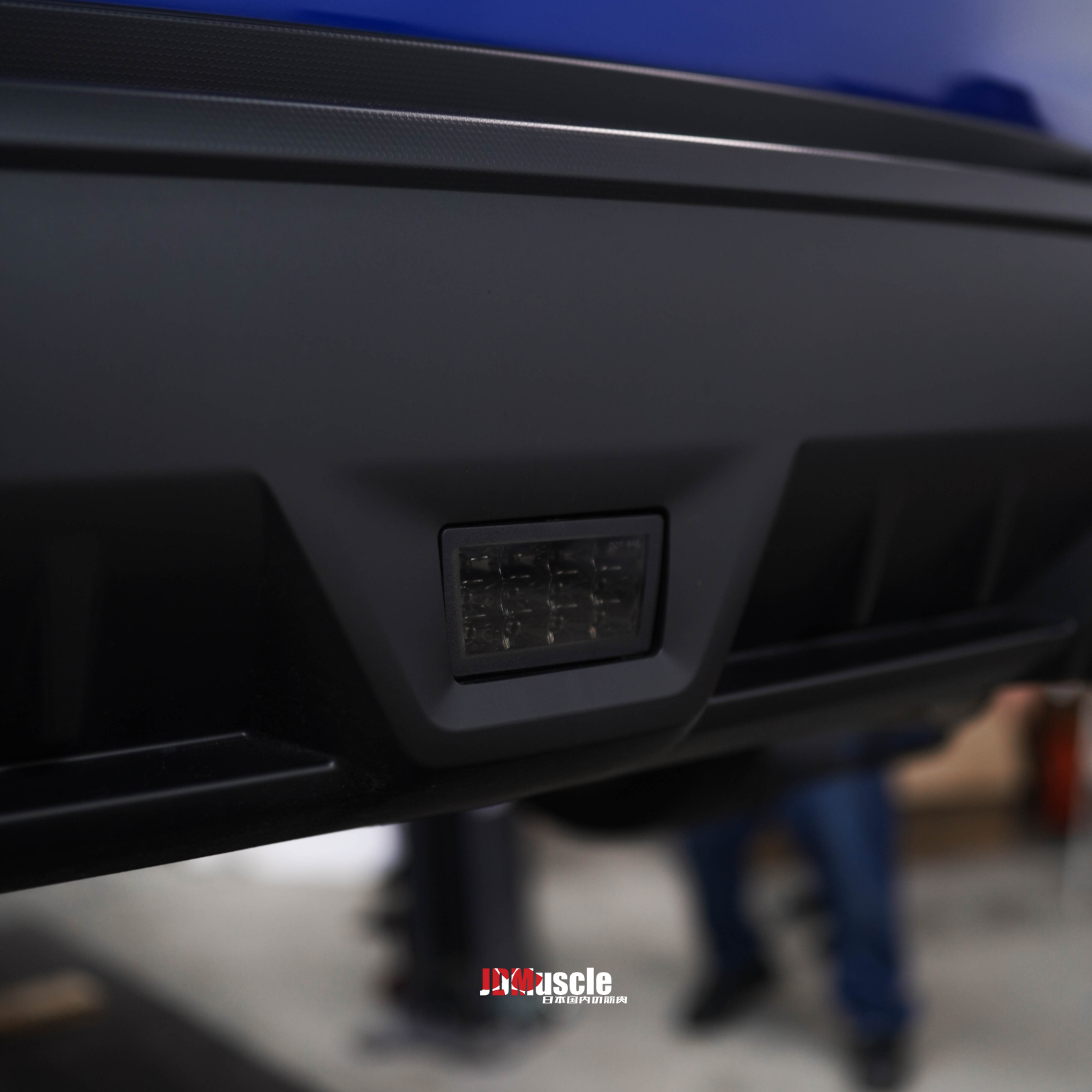 JDMuscle F1 Style rear fog and brake light for 2015-2025 WRX and 2015-2021 STI, auxiliary brake lighting on car.