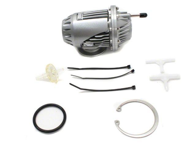 HKS Super Sequential Blow Off Valve 4 Kit SSQV4 for turbochargers, shown installed on a vehicle's engine.