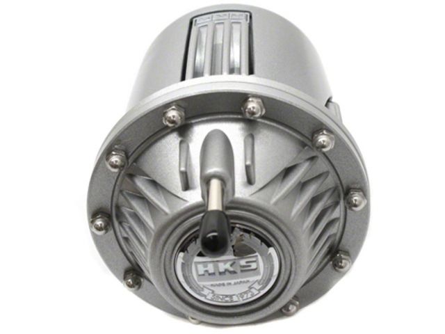 HKS Super Sequential Blow Off Valve 4 Kit SSQV4 for turbochargers, shown with metallic components and mounting hardware.