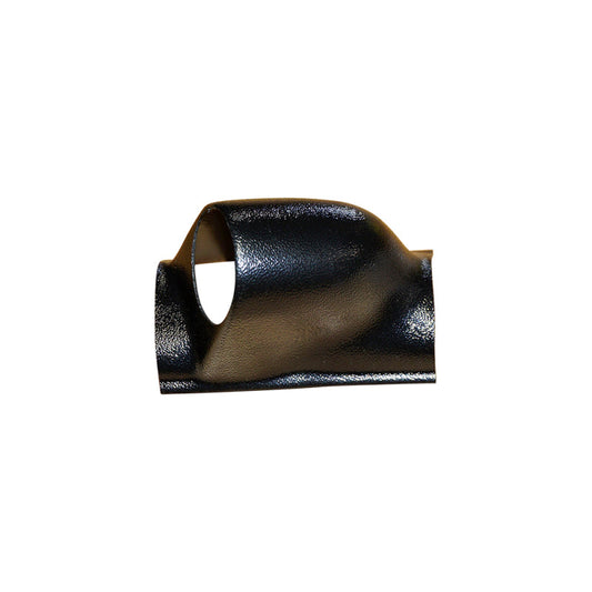 FR SPORT BLOX Racing Honda Civic/CRX pillar pod gauge mount for single gauge, black plastic, installed on vehicle A-pillar.
