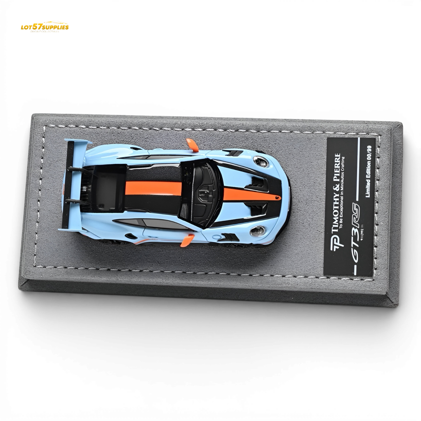 Pre-order TP Porsche 911 992 GT3 RS GULF diecast model by Lot57Supplies, detailed 1:64 scale Porsche collectible.