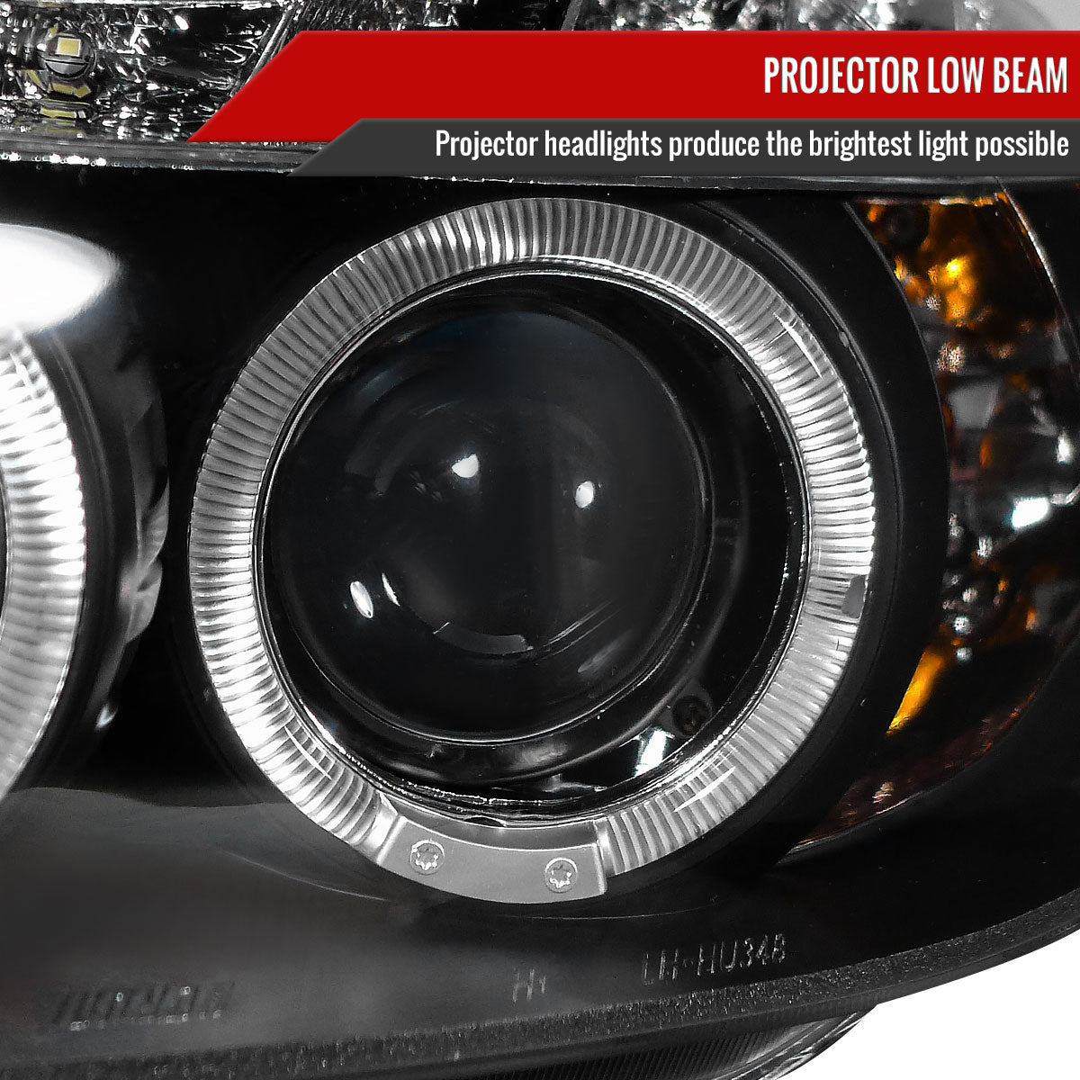 Spec-D R8-Style LED Headlights for 2006-2011 Honda Civic Sedan in black, featuring sleek LED strip design and modern styling.