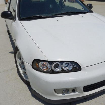 Spec-D 92-95 Honda Civic 2/3dr Halo Projector Headlights Black - Evergreen Kings