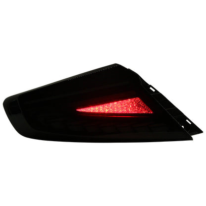 JDMuscle 22-25 WRX Doragon LED tail lights showing red and clear lens design on a vehicle's rear end