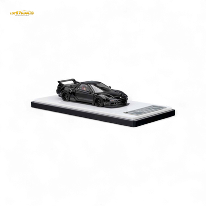 Gloss black Honda Microturbo NSX-R WideBody diecast model car, 1:64 scale, detailed miniature from Lot57Supplies Diecast Shop.
