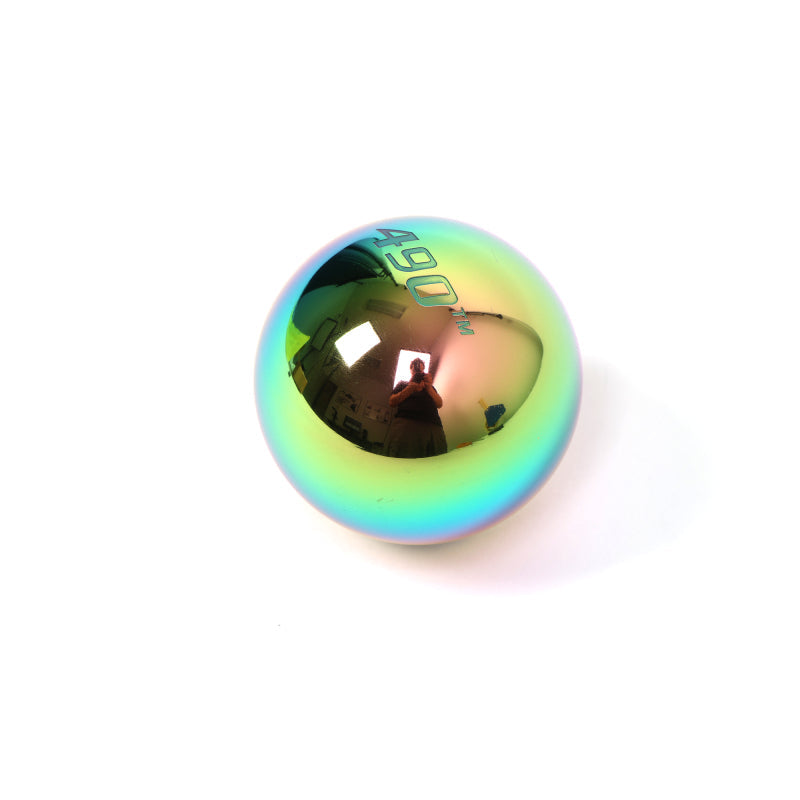 FR SPORT BLOX Racing V2 Neo Chrome spherical shift knob for manual transmission, with 10x1.5 threading, close-up view