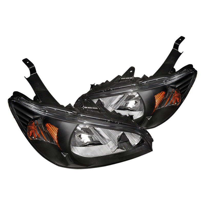 Spec-D 04-05 Honda Civic Headlights Crystal JDM Matte Black - Evergreen Kings