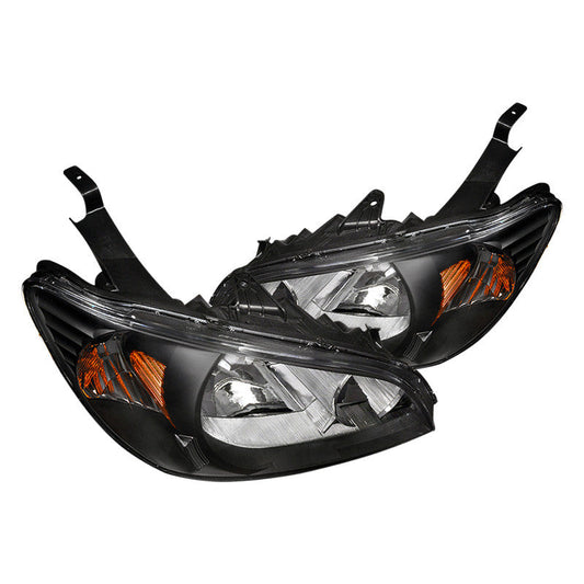 Spec-D 04-05 Honda Civic Headlights Crystal JDM Matte Black - Evergreen Kings