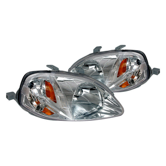Spec-D 99-00 Honda Civic Headlights Crystal Black/Clear - Evergreen Kings