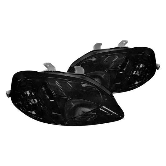 Spec-D 99-00 Honda Civic Smoked Headlights Amber Reflectors - Evergreen Kings