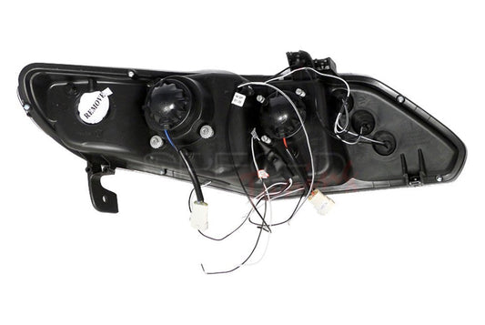 Spec-D 06-11 Honda Civic Sedan Halo Projector Headlights Black - Evergreen Kings