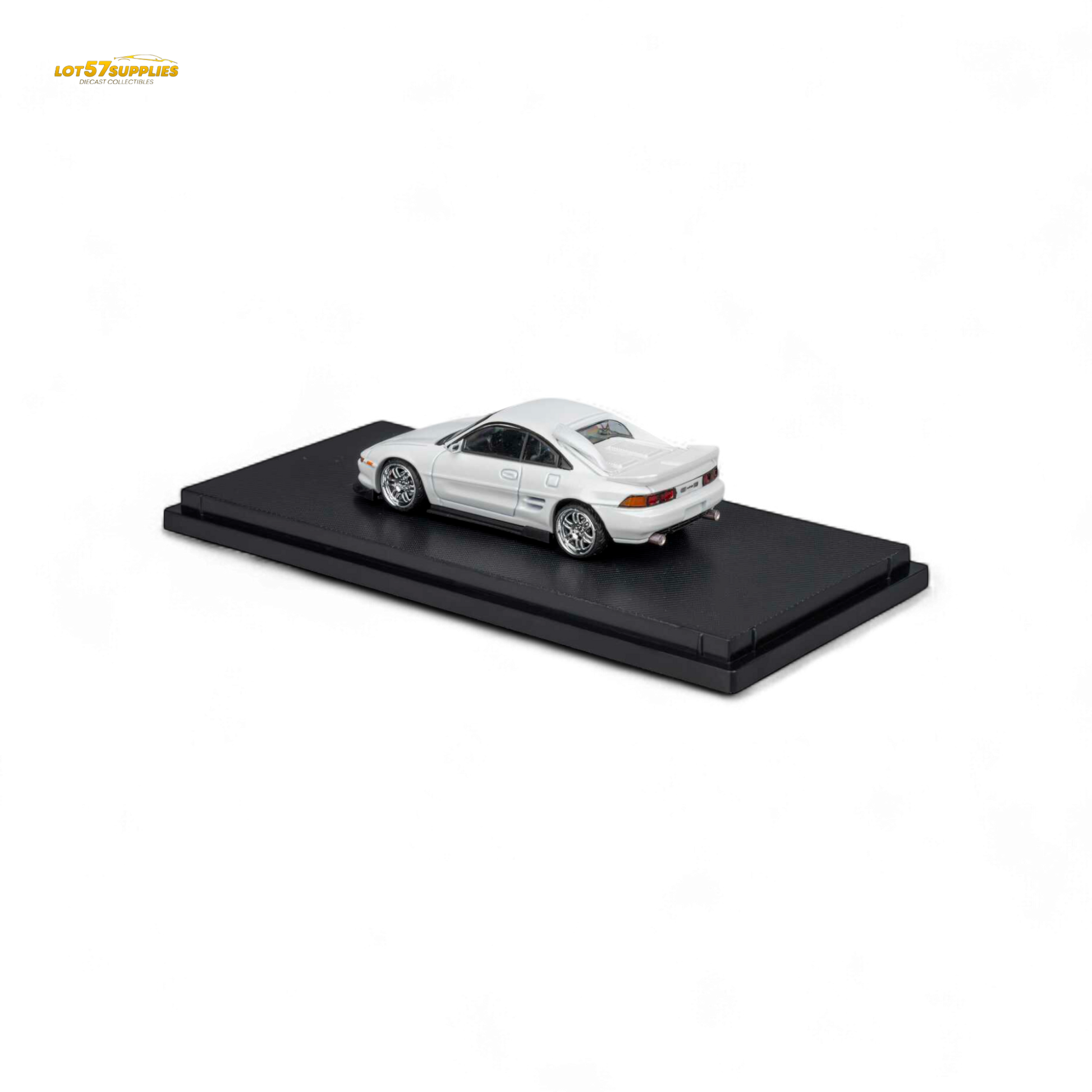 White 1:64 scale Toyota MR-2 SW20 Revision 4 V2 diecast model car by Lot57Supplies Diecast Shop, detailed miniature vehicle.