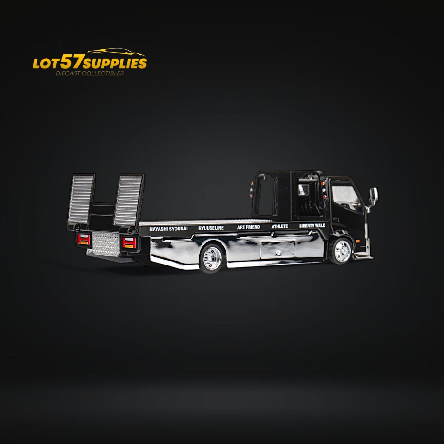 MicroTurbo HINO 300 Custom Flatbed Truck 1:64 - Evergreen Kings