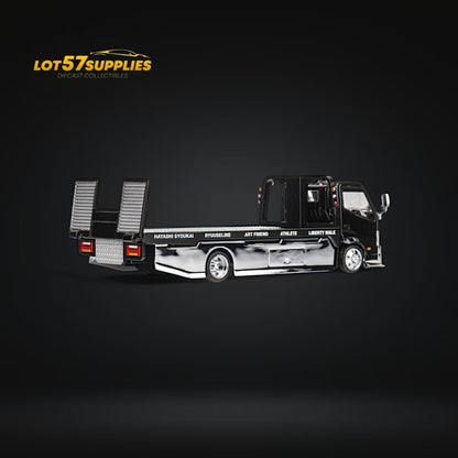 MicroTurbo HINO 300 Custom Flatbed Truck 1:64 - Evergreen Kings