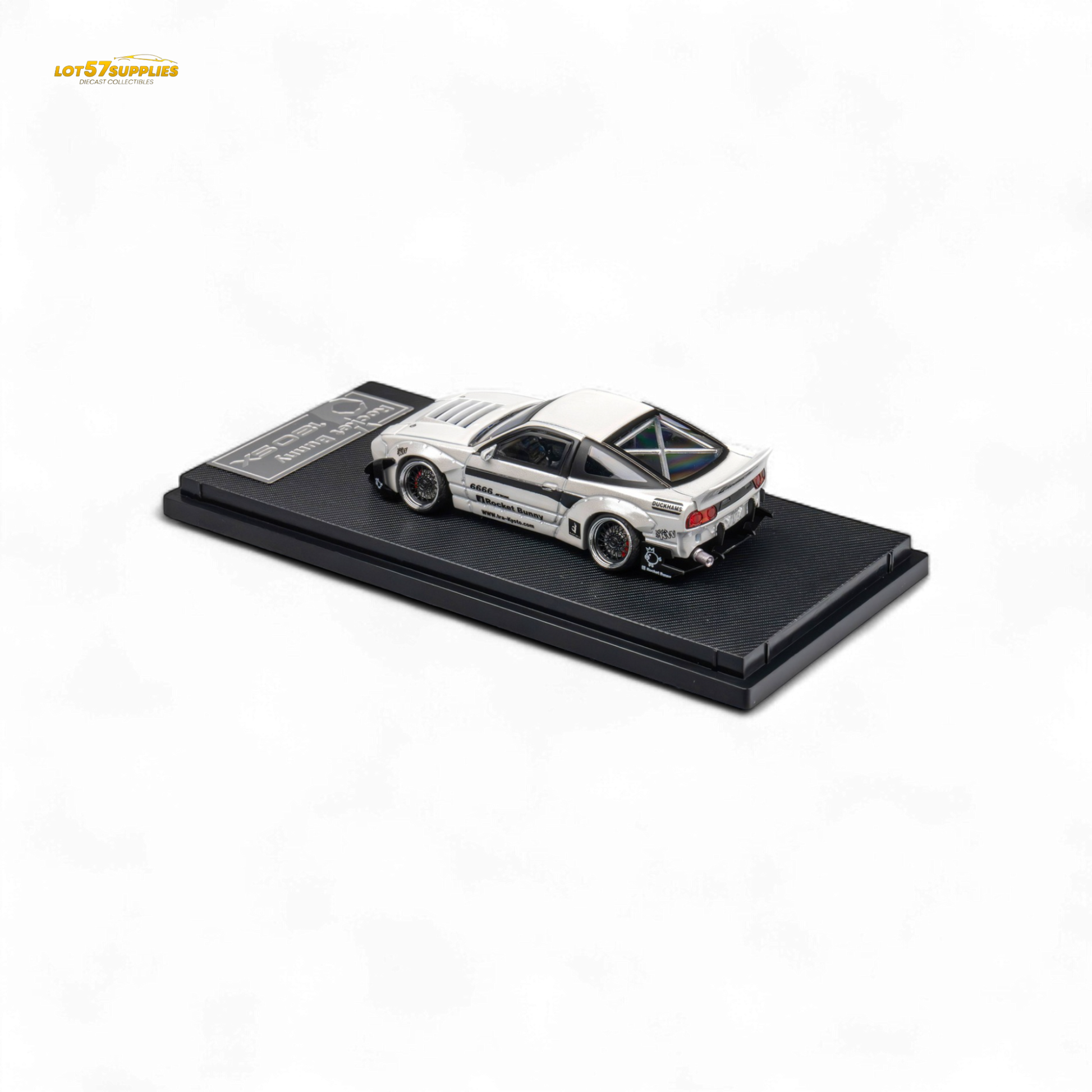 MicroTurbo Nissan 180SX Pandem Rocket Bunny White 1:64