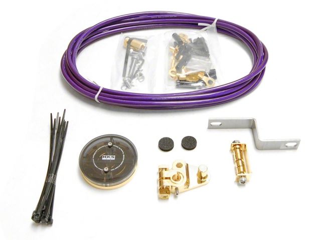 Universal HKS Circle Earth System Grounding Kit by FR SPORT, showing black grounding cables and connectors for vehicle grounding.