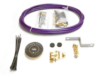 Universal HKS Circle Earth System Grounding Kit by FR SPORT, showing black grounding cables and connectors for vehicle grounding.