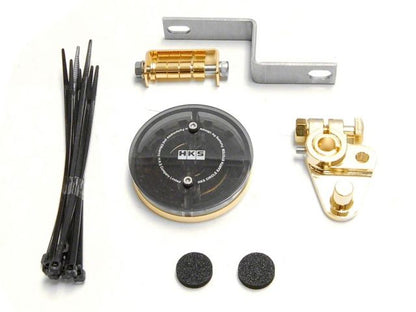 Universal HKS Circle Earth System Grounding Kit by FR SPORT with cables and connectors for vehicle grounding.