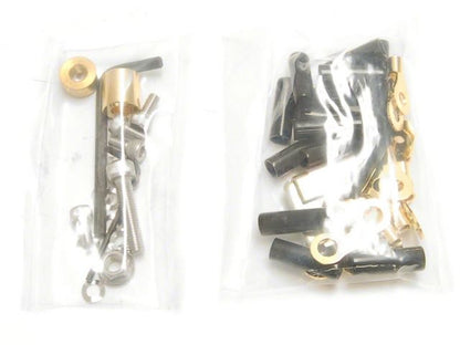 Universal HKS Circle Earth System Grounding Kit by FR SPORT, showing metal grounding plates and connecting wires for vehicle grounding.