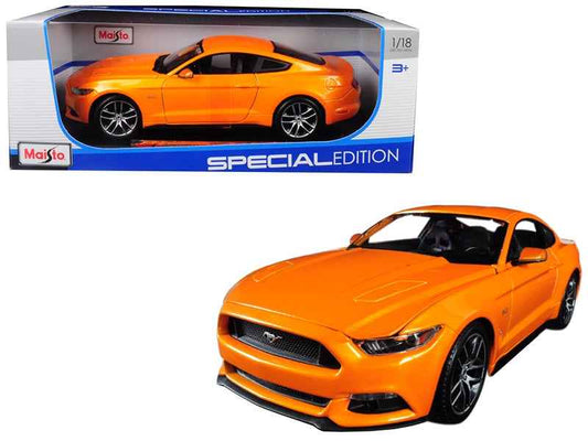 2015 Ford Mustang GT 5.0 Orange Metallic "Special Edition" 1/18 Diecast Model Car by Maisto