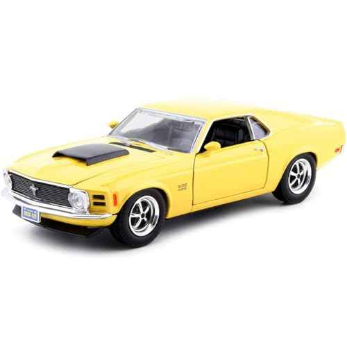 1970 Ford Mustang Boss 429 yellow1/24 Diecast Model Car yellow by Motormax