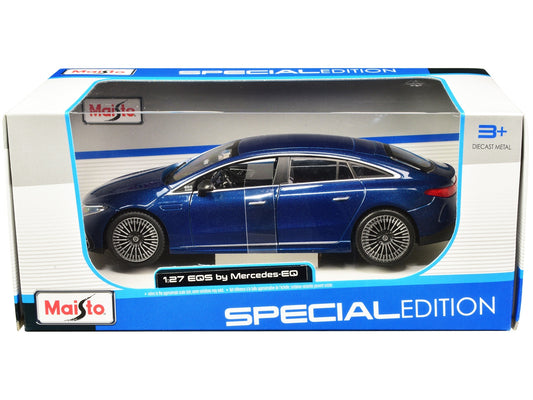 Mercedes-Benz EQS Blue Metallic "Special Edition" Series 1/27 Diecast Model Car by Maisto