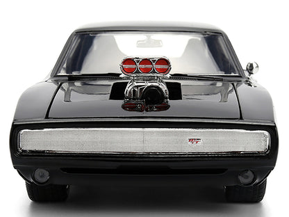 1970 Dodge Charger R/T Black "Furious 7" (2015) Movie "Fast & Furious" Series 1/24 Diecast Model Car by Jada