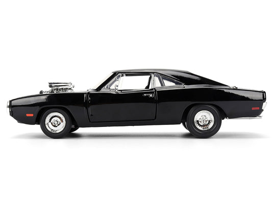 Dom's 1970 Dodge Charger R/T Black "F9" (2021) Movie "Fast & Furious" Series 1/24 Diecast Model Car by Jada