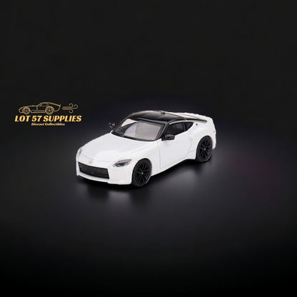Mini GT Nissan Z Performance diecast model in Everest White, 1:64 scale, from Lot57Supplies Diecast Shop.