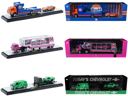 Auto Haulers Set of 3 Trucks Release 94 Limited Edition to 6000 pieces Worldwide 1/64 Diecast Models by M2 Machines