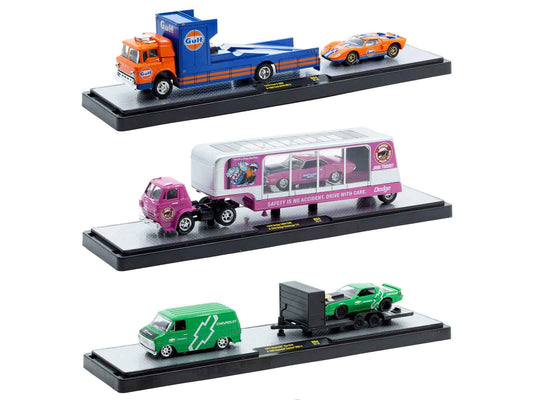 Auto Haulers Set of 3 Trucks Release 94 Limited Edition to 6000 pieces Worldwide 1/64 Diecast Models by M2 Machines
