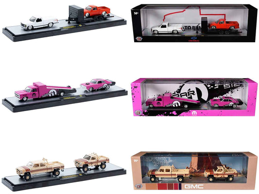 Auto Haulers Set of 3 Trucks Release 95 Limited Edition to 6000 pieces Worldwide 1/64 Diecast Model Cars by M2 Machines