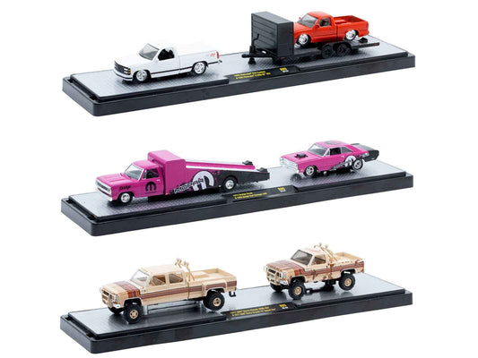 Auto Haulers Set of 3 Trucks Release 95 Limited Edition to 6000 pieces Worldwide 1/64 Diecast Model Cars by M2 Machines