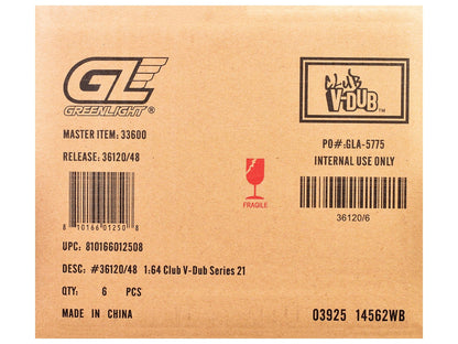 "Club Vee-Dub" Series 21 Set of 6 pieces 1/64 Diecast Model Cars by Greenlight