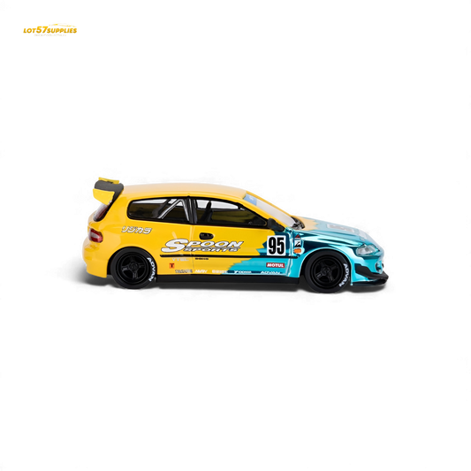 (Pre-Order) ET Model Honda Civic EG6 Rocket Bunny Spoon Blue 1:64 - Evergreen Kings