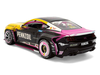 Ford Mustang RTR #213 Ben Hobson "Pennzoil" "Formula Drift PRO Championship" (2025) with Lights "RTR Vehicles" Series 1/24 Diecast Model Car by Jada