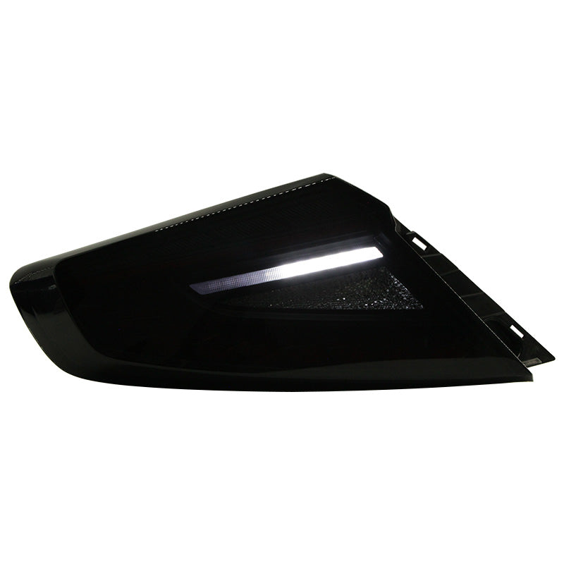 JDMuscle JDMuscle 22-25 WRX Doragon LED tail lights showing red and clear lens with integrated turn signals on a vehicle.