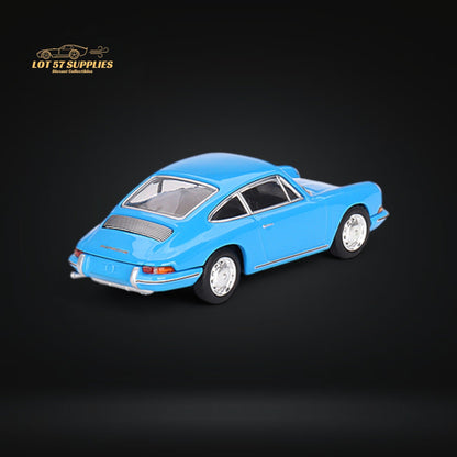Mini-GT Porsche 901 1963 diecast car in Quickblau blue, 1:64 scale, detailed model from Lot57Supplies Diecast Shop.