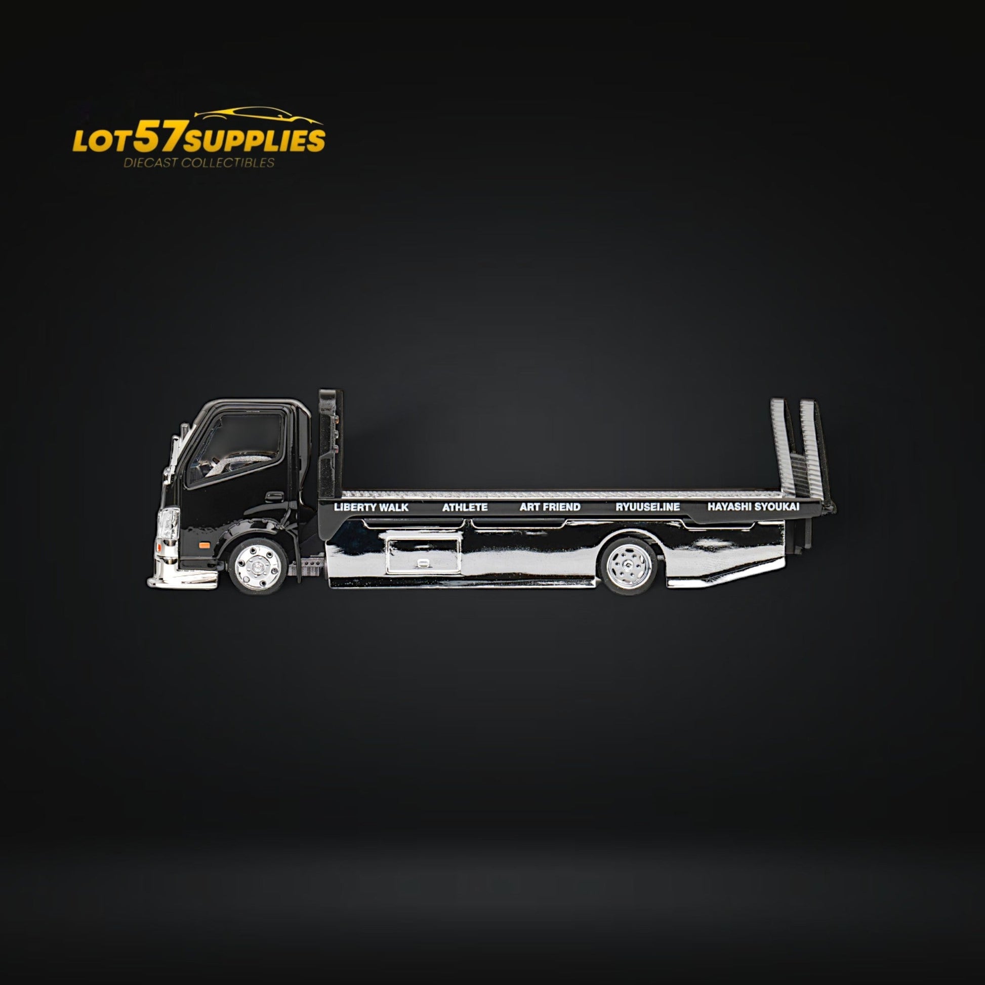MicroTurbo HINO 300 Custom Flatbed Truck 1:64 - Evergreen Kings