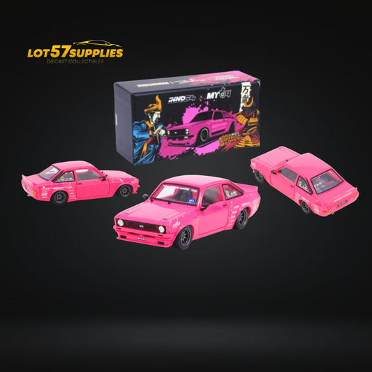 Inno64 Ford Escort MK2 Pandem "Emotion" Retro Havoc Pink 1:64 - Evergreen Kings