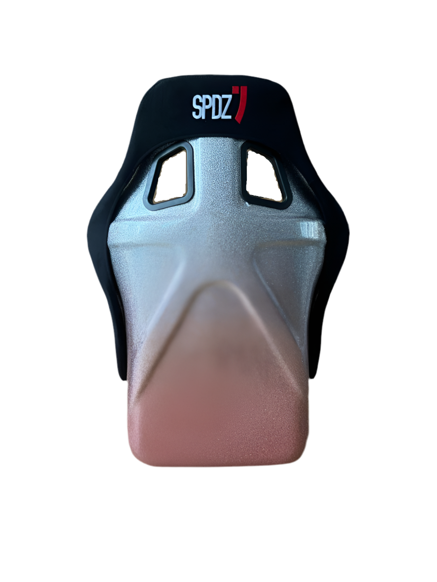 SPD Z1 XL Legend Series color shift bucket seat by Speedzone Performance LLC, featuring vibrant color-changing fabric and racing design.