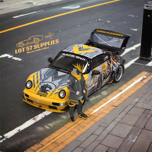 Cool Car Porsche RWB 964 BANSHEE MECHA Livery Figure Version 1:64 - Evergreen Kings