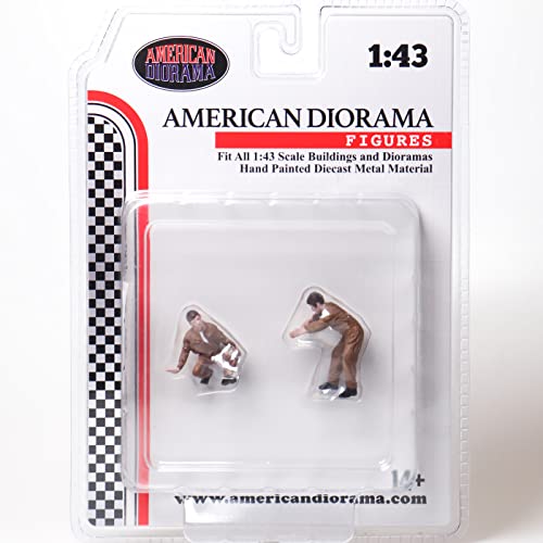 "Race Day" Two Diecast Figures Set 5 for 1/43 Scale Models by American Diorama