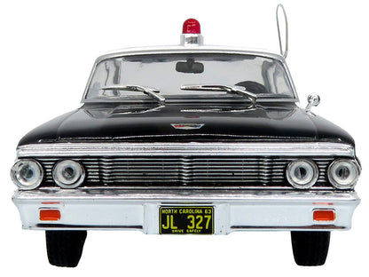 1964 Ford Galaxie 500 Police Car "Mount Airy Mayberry Sheriff" Black and White 1/43 Diecast Model by Iconic Replicas