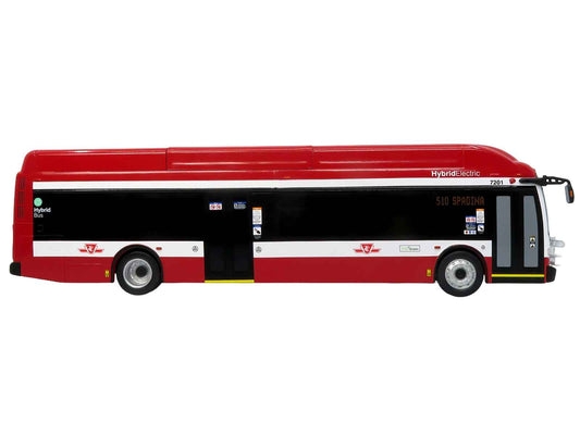 New Flyer Xcelsior Transit Bus Bank "TTC - Toronto Transit Commission" Red and White "The Bus & Motorcoach Collection" Limited Edition to 504 Pieces Worldwide 1/43 Model by Iconic Replicas