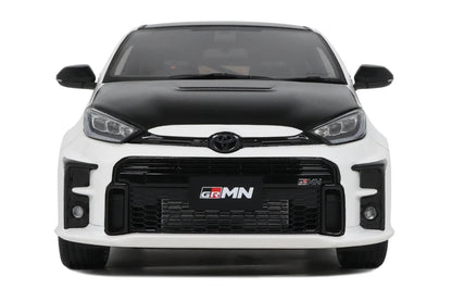 2022 Toyota GRMN Yaris RHD (Right Hand Drive) Platinum White Pearl with Black Hood and Top Limited Edition to 999 pieces Worldwide 1/18 Model Car by Otto Mobile