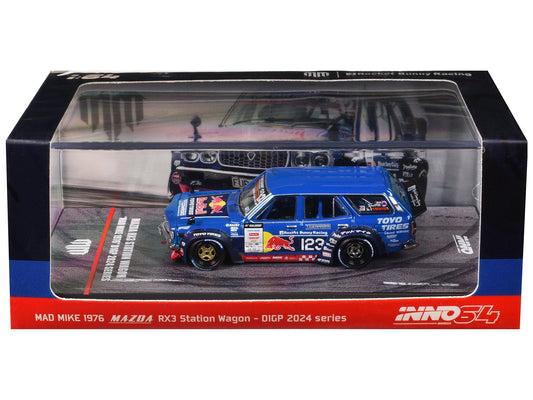 1976 Mazda RX3 Station Wagon RHD (Right Hand Drive) #12 "Mad" Mike Whiddett "D1 Grand Prix" (2024) 1/64 Diecast Model Car by Inno Models