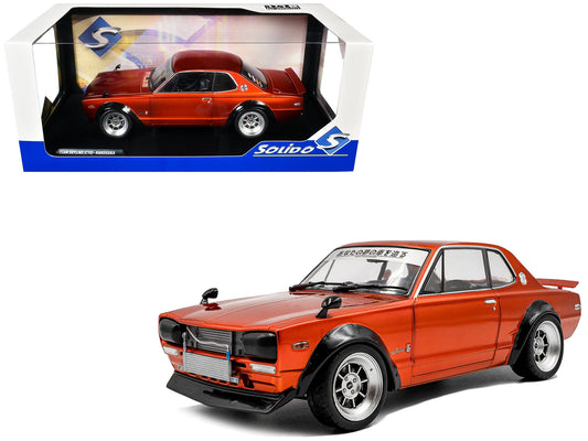 1970 Nissan Skyline (C10) Hakosuka RHD (Right Hand Drive) Orange Metallic 1/18 Diecast Model Car by Solido