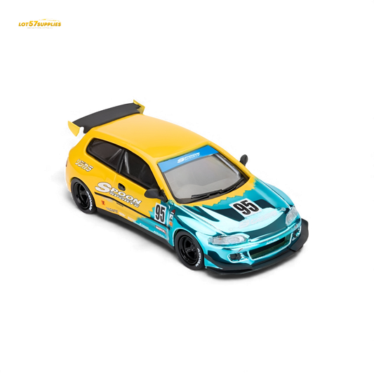 (Pre-Order) ET Model Honda Civic EG6 Rocket Bunny Spoon Blue 1:64 - Evergreen Kings